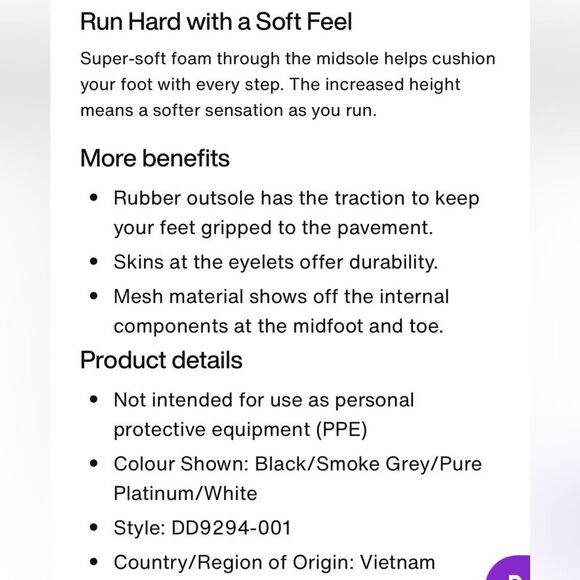 NEW Mens size 11 Nike Downshifter 12 White Pure Platinum Running Shoes NIB - Picture 15 of 15